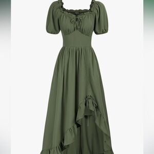 Corset ruffle maxi dress